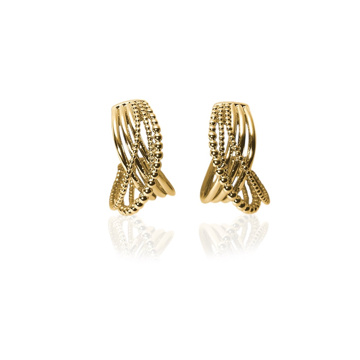 The icon twist earrings gold