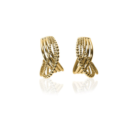 The icon twist earrings gold